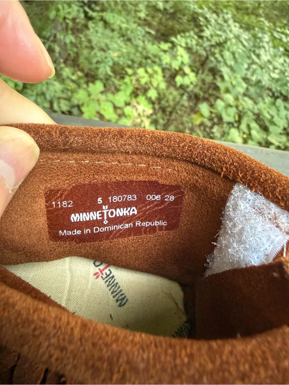 Minnetonka Toddler Size 5 Brown Suede Fringe Moccasin Booties